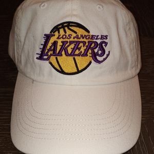 Los Angeles Lakers baseball cap.